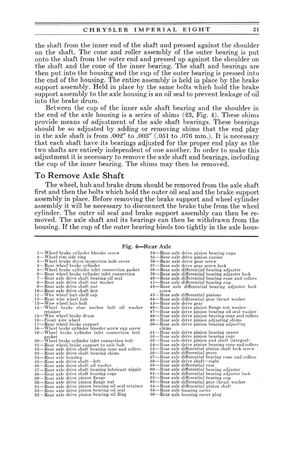 1930 Chrysler Imperial 8 Owners Manual Page 36